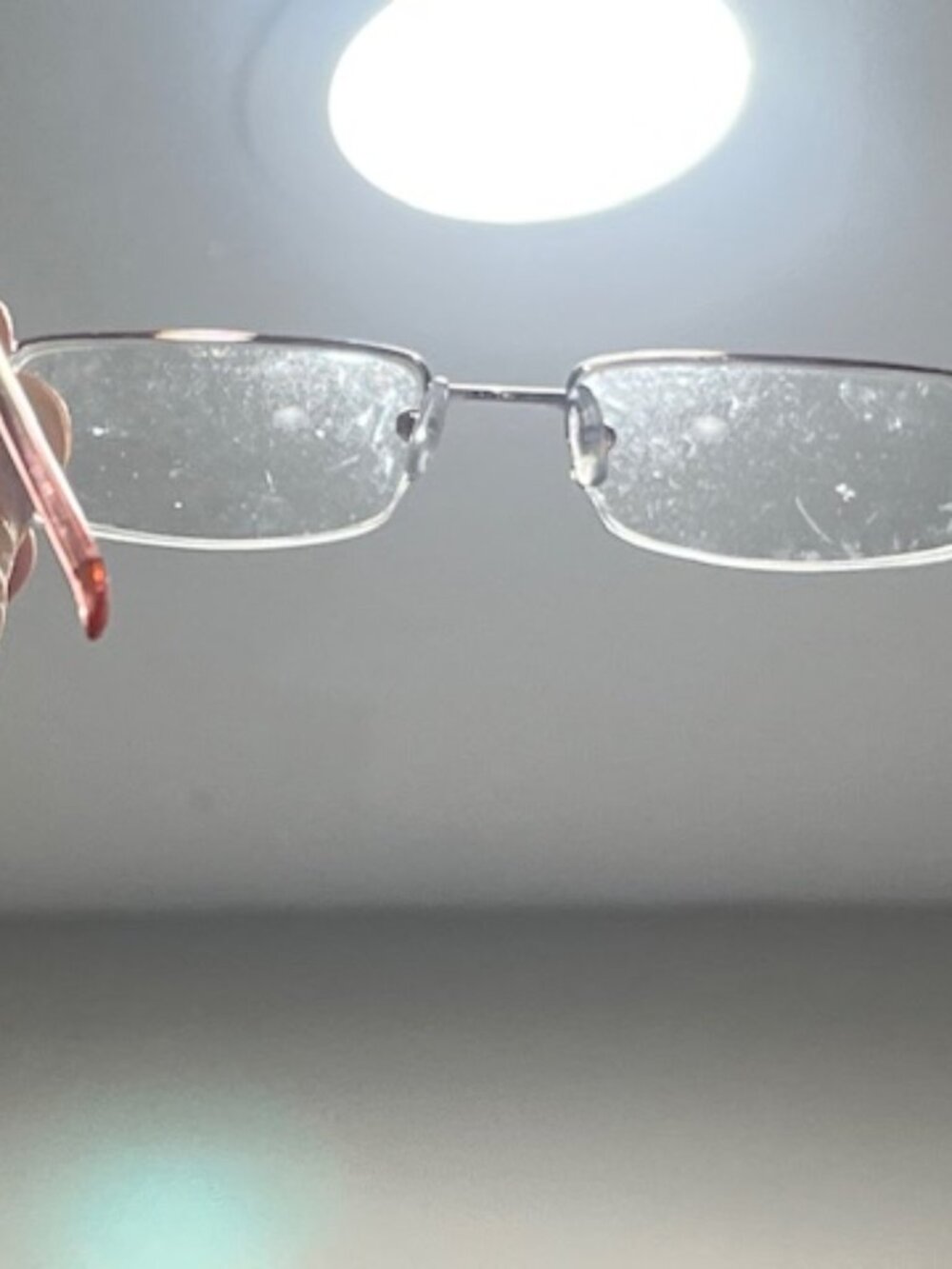 Prada Half Rimless Eyeglasses VPR 54F Silver/Rose Gold Frame, Made in Italy - Picture 9 of 9